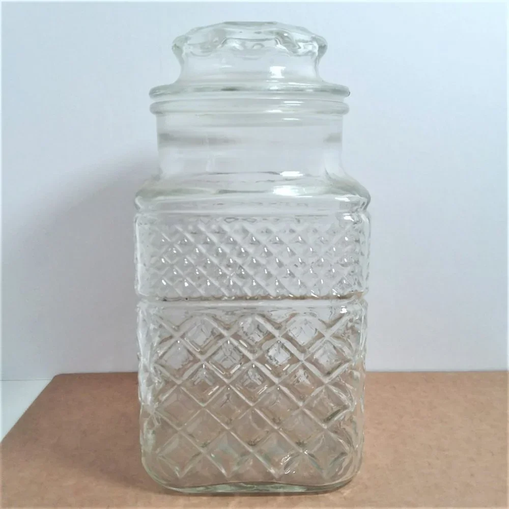 Canister Jar Apothecary Glass Vintage Drug Store Display Candy Country Treats